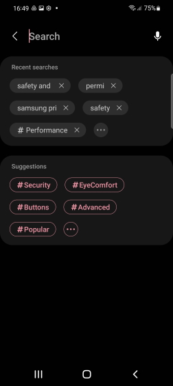 search suggestions One Ui 4