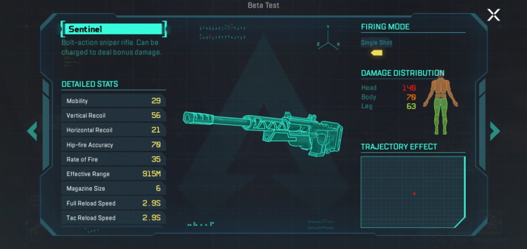 Sentinel apex legends mobile gun