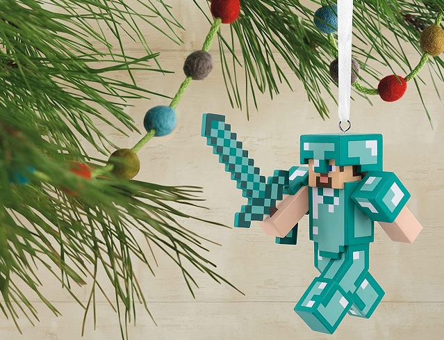 Steve in Diamond Armor Christmas Ornament