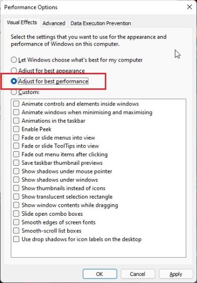best performance mode for windows 11