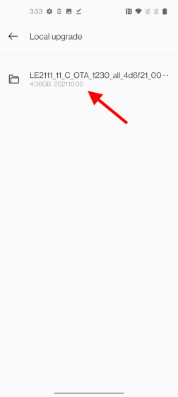 tap to upgrade to oxygenos 12 open beta