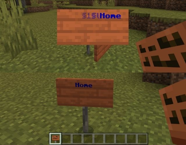 Text Coded Signs in Minecraft