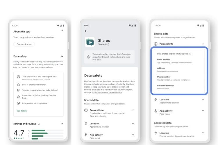 Google Will Start Showing a New Data Safety Section for Apps on the Play Store from February 2022