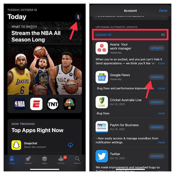 Update apps on your iPhone or iPad