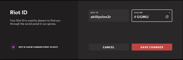 change Valorant display name and tagline