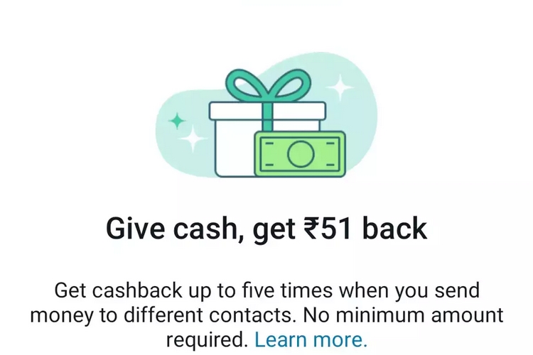 WhatsApp Pay Offering Rs.51 Cashback for UPI Payments