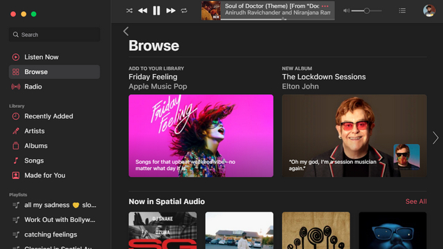 apple music electron home