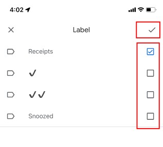 apply label to emails in gmail app iphone