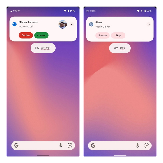 assistant quick phrases ui xda