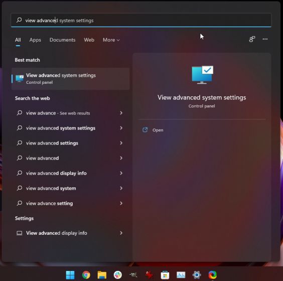 Advanced system settings windows 10. Core Isolation Windows 11.