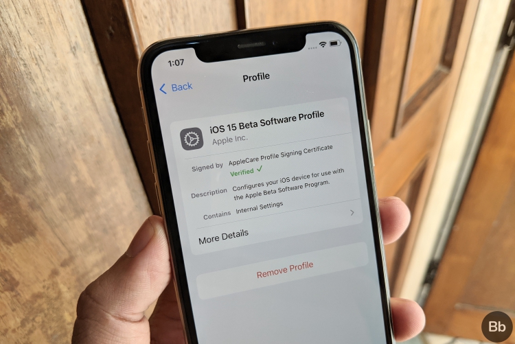 removing beta profile from iphone