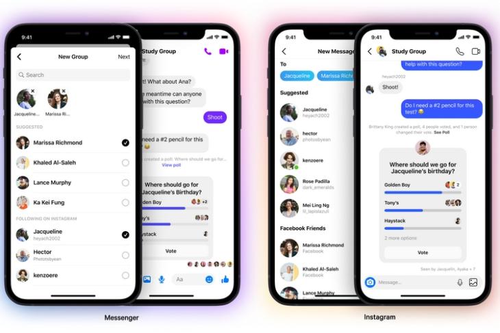 messenger and instagram cross-app