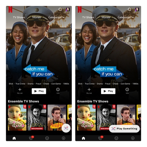netflix play something android