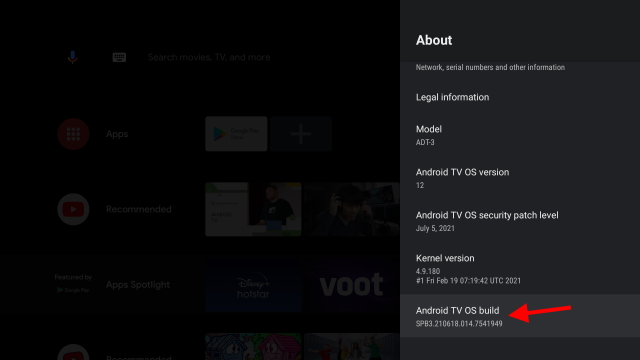 now a developer Android 12 tv beta