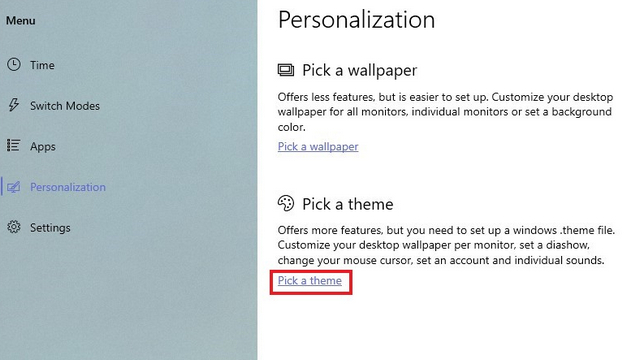 pick a theme for switching to scheduled dark theme on Windows 11