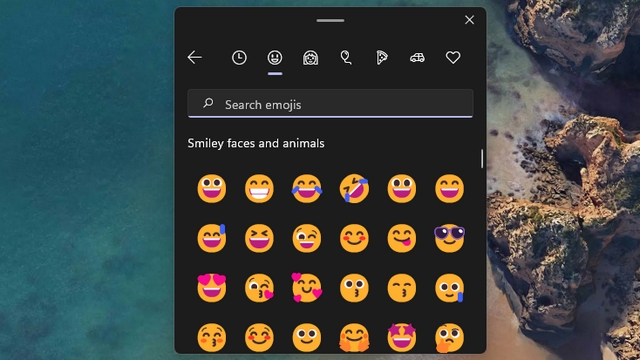 windows 11 emoji datar