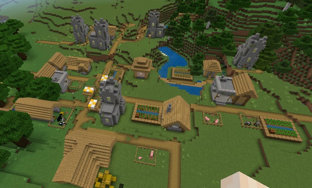 A Religious Village in Minecraft