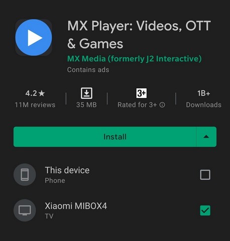 Ahora puede instalar de forma remota una aplicación en su Android TV a través de su teléfono inteligente Android