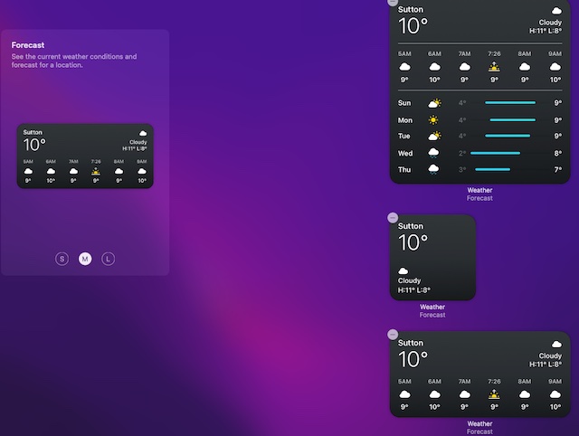 Apple Weather Widget for macOS
