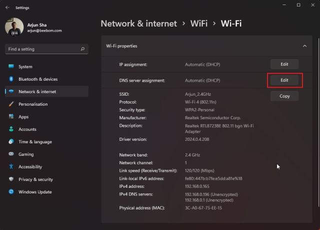How to enable DNS over HTTPS in Windows 11
