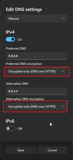 7. Enable Encrypted DNS