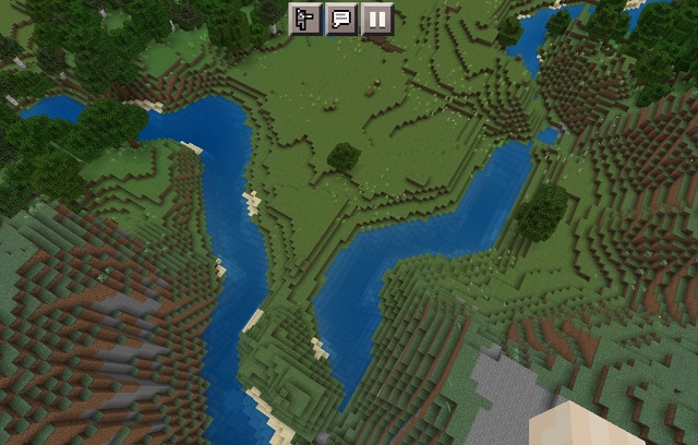 เมล็ดแม่น้ำที่คดเคี้ยวสงบเงียบสำหรับ Minecraft PE