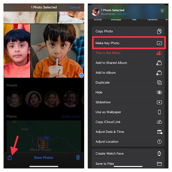 Change thumbnail of people profile iOS