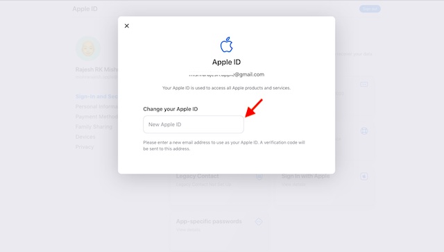 Измените свой номер телефона Apple ID с помощью iCloud.com 
