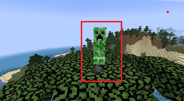 Creeper with Gunpowder in MInecraft