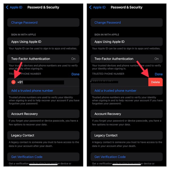 Change your Apple ID Phone Number
