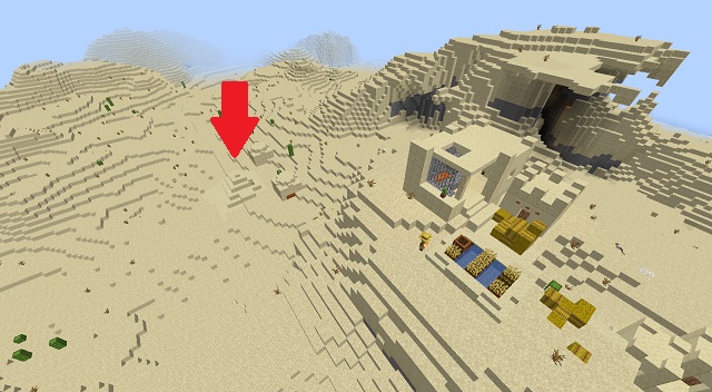 Desert Temple in Village in Best Minecraft 1.18 Seeds