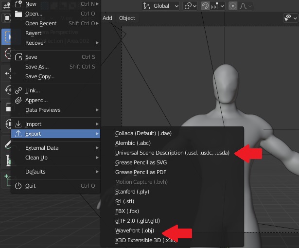 Export Options for Blender to Procreate