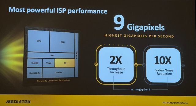 Snapdragon 8 Gen 1 vs Dimensity 9000: ISP