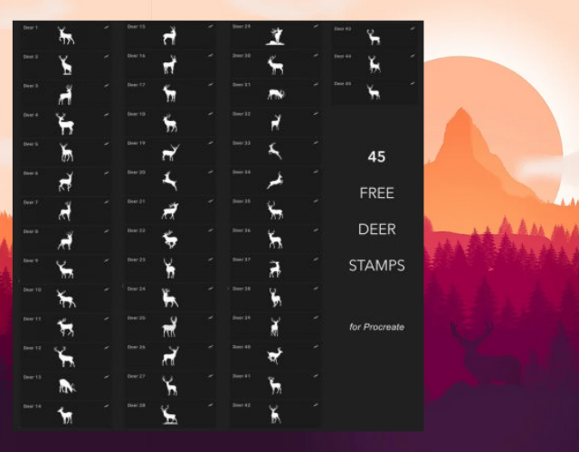 FREE 45 deer stamps