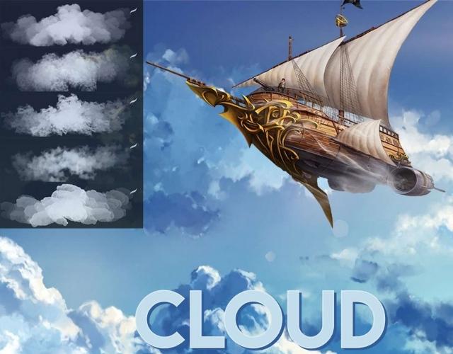 免费 Cloud Procreate 笔刷