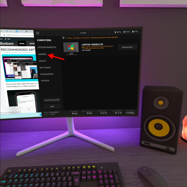 Comment Configurer Et Utiliser Le Bureau Virtuel Sur L'Oculus Quest 2