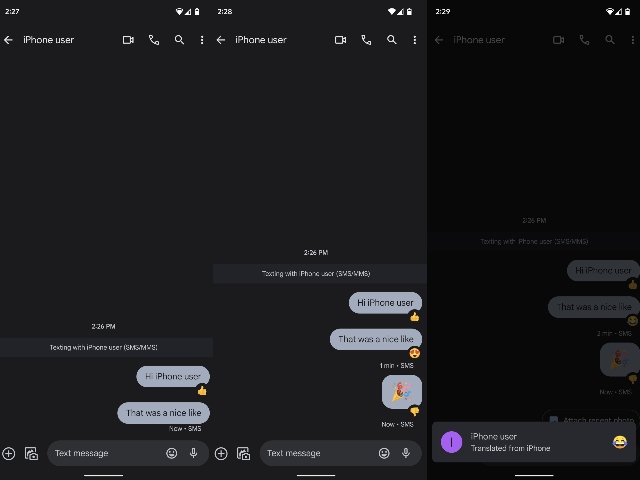 Google Messages on Android Now Translates iMessage Reactions into Emojis 