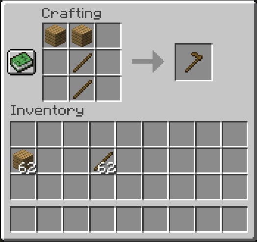Hoe Crafting in Minecraft