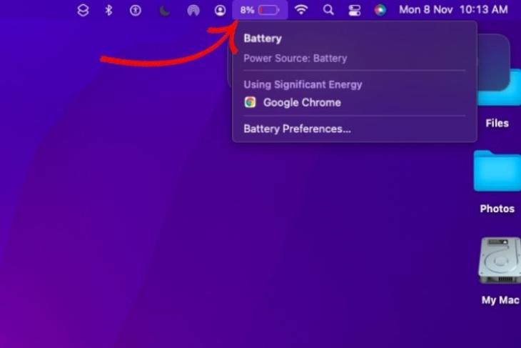 How to Show Battery Percentage on macOS Monterey