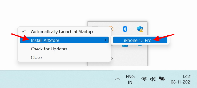 install Altstore for sideloading ios