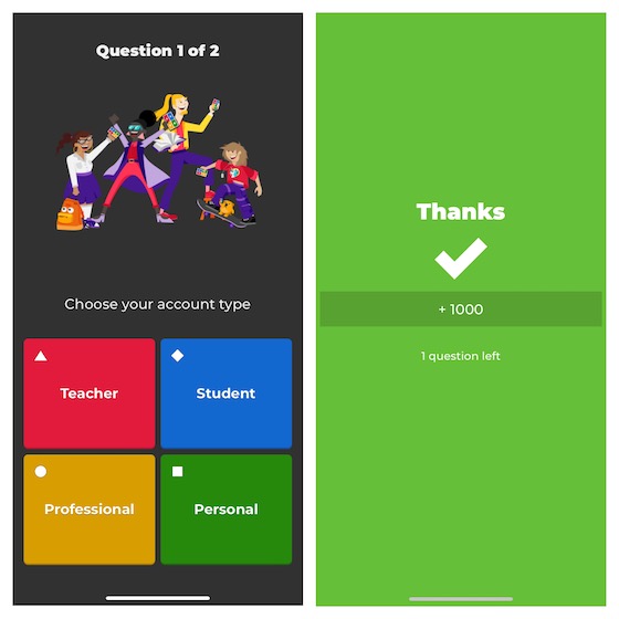 Kahoot app for iPhone and iPad 