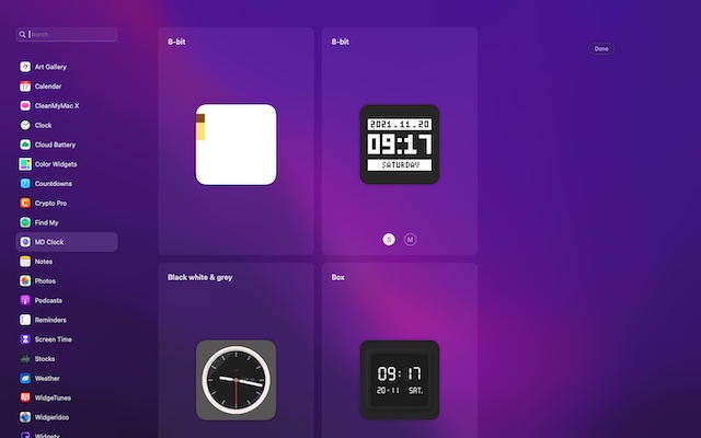 MD Clock Widget for Mac 