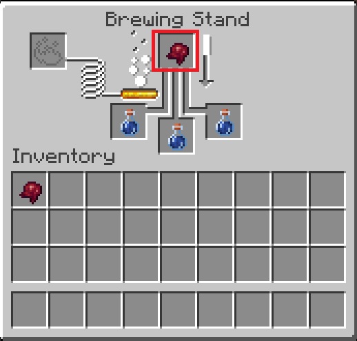 Making Potion of Weakness in minecraft