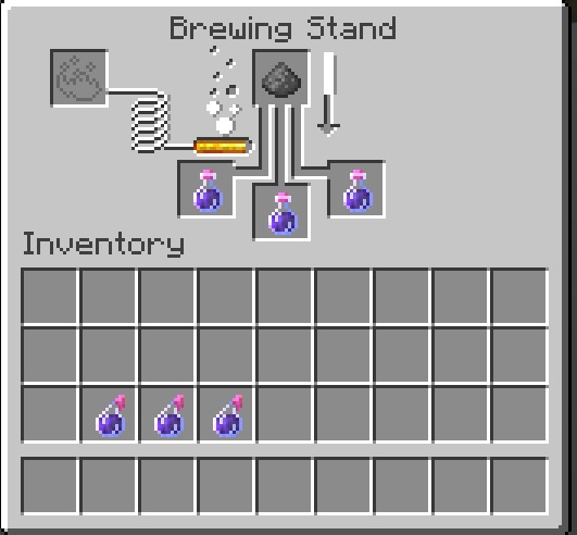 Making Splash Potion in Minecraft