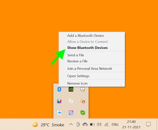 Manage Bluetooth settings on Windows 