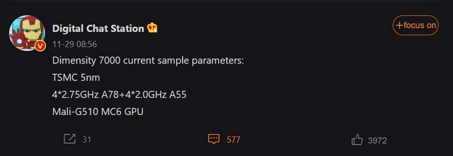 MediaTek's Upcoming Dimensity 7000 SoC Tipped to Feature Mali-G510 GPU, Cortex-A78 Cores