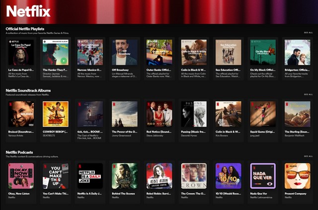 Spotify Now Has a Dedicated Hub for All Netflix Soundtracks, Playlists, and Podcasts