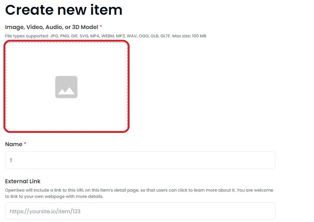 OpenSea upload NFT