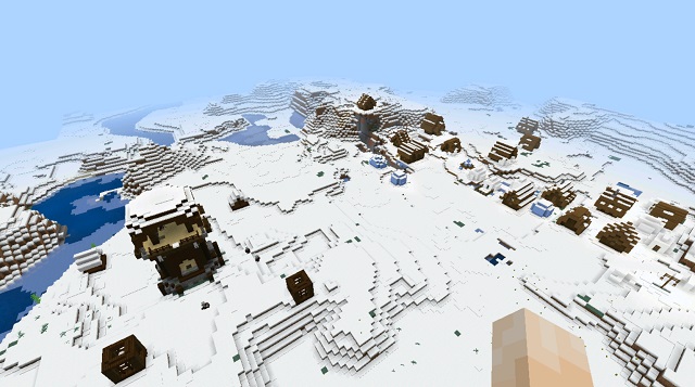 Pillager Outpost Next to Snowy Village