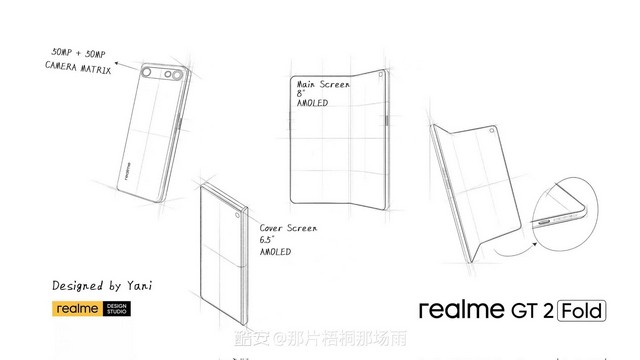 El diseño y las especificaciones de la primera filtración plegable de Realme;  ¡Compruébalo aquí mismo!